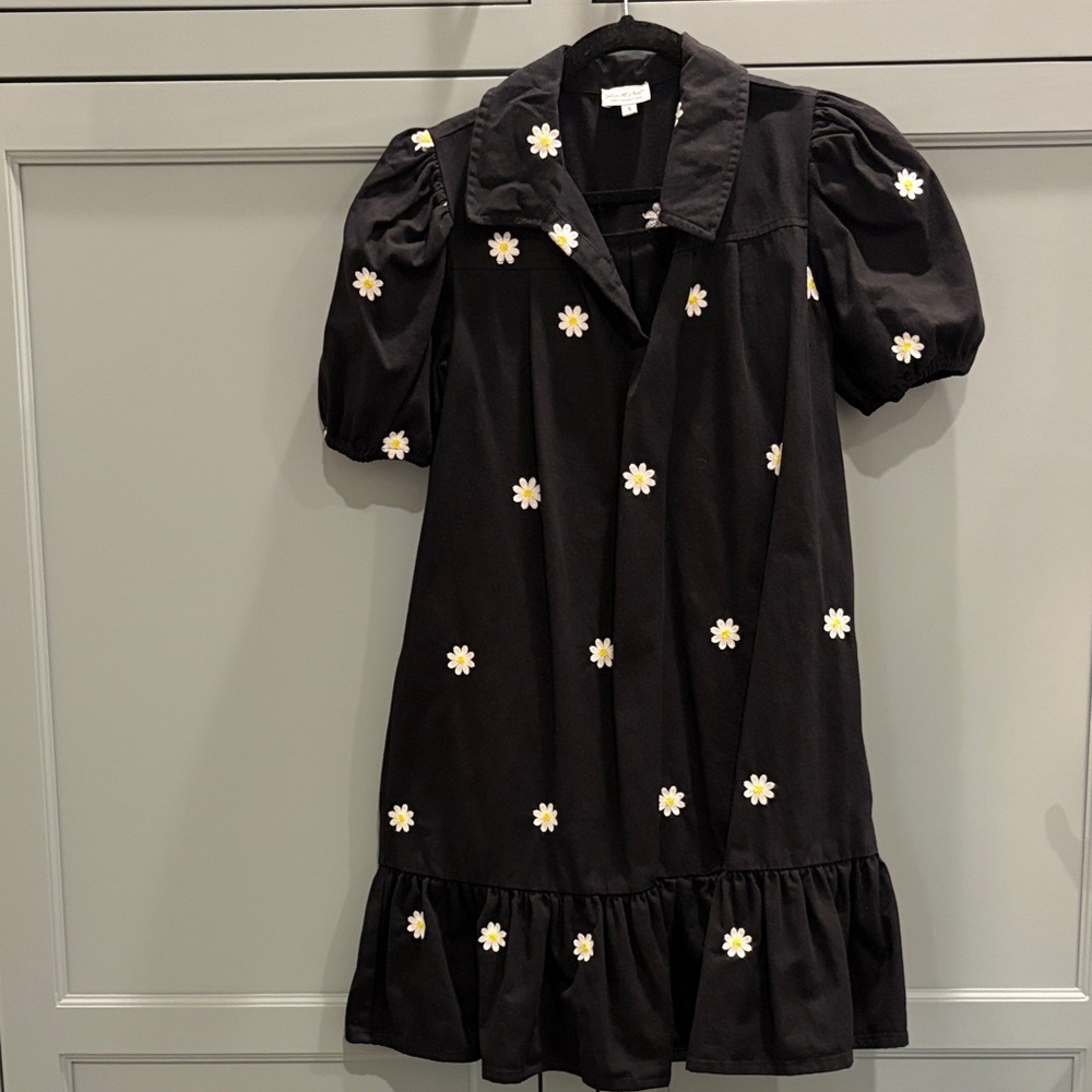 Dream Of The Day Black Floral Embroidered Dress